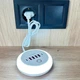 Мережевий Зарядний пристрій K-04 PD 50W MAX 4 USB 18W + 2 Type-C + Кругова LED Підсвітка Ночник світильник Сенсорна кнопка Зарядка для телефону Samsung, iPhone, Xiaomi, Redmi, Huawei, Realme - зображення 4