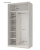 Шкаф-купе двухдверный Doros Сити Лайт 120х60х225 см Белое дерево (DRS-011073) - изображение 3