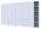 Комплект шкафов для одежды Doros Гелар (3 шт.) 348,2х49,5х203,4 см Белый (DRS-011184) - изображение 3