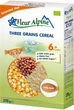 Дитяча безмолочна каша Fleur Alpine Organic Three Grain Три злаки 175 г (4779050670186) - зображення 1