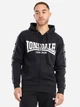 Толстовка на флісі на блискавці чоловіча Lonsdale Bigton 117558-1500 XL Чорний/Білий (4255581524803) - зображення 1