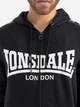 Толстовка на флісі на блискавці чоловіча Lonsdale Bigton 117558-1500 XL Чорний/Білий (4255581524803) - зображення 4