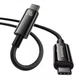 Кабель быстрой зарядки «Type-C to Type-C» Baseus Tungsten Gold 240W PD3.1 2m Fast Charging Data Cable, чёрный - изображение 2
