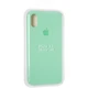 Чехол Fiji Silicone Case для Apple iPhone X бампер накладка Full Soft Spearmint - изображение 4