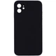 Чохол Silicone Case Square Full Camera Protective (AA) NOLOGO для Apple iPhone 11 (6.1") Чорний / Black - изображение 1