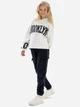 Детские теплые спортивные штаны-джоггеры для девочки Minoti 20fleece50 41397JNR 104-110 см Черные (5063025364040) - изображение 2