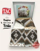 Постільна білизна Tac Ferlin kahve ранфорс євро - зображення 2