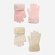 Набор детских демисезонных вязаных перчаток 2 пары для девочек Minoti 20glove4 41631TEN 146-164 см Разноцветный (5063025377446) - изображение 1