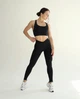 Спортивные женские леггинсы Soft SQ с эффектом визуальной коррекции фигуры Push Up V-пояс Однотонные L Черные (SQ010000L) - изображение 12