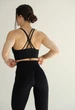 Спортивные женские леггинсы Soft SQ с эффектом визуальной коррекции фигуры Push Up V-пояс Однотонные L Черные (SQ010000L) - изображение 13