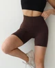 Спортивные женские удлиненные шорты Hot с двойным пуш-ап эффектом и утяжкой для фитнеса, йоги XS-S Коричневые (MS10000HS) - изображение 3