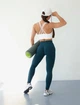 Спортивні жіночі легінси Soft SQ з ефектом візуальної корекції фігури Push Up V-пояс Однотонні XS-S Темно-смарагдові (SQ050000S) - зображення 7