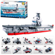 Конструктор SLUBAN M38-B0662 Авіаносець 10 в 1 (корабель, транспорт), 361 деталь, в коробці - зображення 1