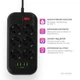 Сетевой фильтр-удлинитель СolorWay 6 розеток/4 USB 2 м Black (CW-CHE64B) - изображение 13