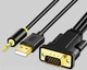 Кабель конвертер VGA на HDMI JH Z140H 3m адаптер перехідник активний процесор - зображення 5