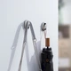 Универсальный самоклеящийся держатель-крючок для одежды BASEUS Beetle Vehicle Hook Silver (ACGGJK-0S) - изображение 4