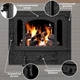 Дверца для камина Iron Fire Panorama 580x500 мм со стеклом чугунная - изображение 3