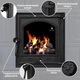 Дверцы для камина Iron Fire Style 35 350x390 мм со стеклом чугунные - изображение 1