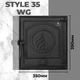 Дверца для камина Iron Fire Style 35 WG 350x390 мм без стекла чугунная - изображение 4