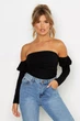 Блуза чорна зі спущеними плечима 3XL Boohoo - изображение 2