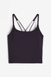 Топ спортивний H&M 061131730_plum M Темно-Фіолетовий - изображение 6