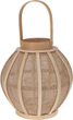 Lampion Home Styling Collection Boho rattanowy z szerokim uchwytem brązowy (8720573511773) - obraz 1