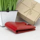 Портмоне женское кожаное на кнопке Handycover HC0042 красное - изображение 4