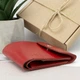 Женский кожаный кошелек маленький на кнопке Handycover HC0062 красный - изображение 4