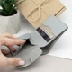 Женский кожаный кошелек маленький на кнопке Handycover HC0062 серый - изображение 6