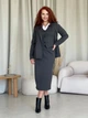 Костюм кашемировый деловой женский Merlini Бари 100001241 L-XL Черный (100001241_2) - изображение 4