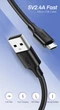 Кабель UGREEN US289 USB 2.0 to Micro-USB 480 Mbps 2A 0.5m White (60140) - изображение 2