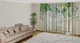 3D - Фото Тюль PHOTODECOR "Ламбрекени з білих орхідей з бежевим фоном" - зображення 2