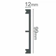 Молдинг полимерный Grand decor HCR 520 12*99*2000 мм - изображение 2