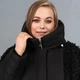 Женская зимняя куртка большого размера UF-fashion Самира барашек -ева 54 черный - изображение 6