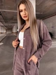 Жіночий прогулянковий велюровий костюм (сорочка+штани) Uaclothes 48-50 Бузковий (like36930-173571371) - зображення 4