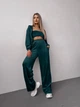 Жіночий велюровий костюм (кофта+штани+топ) Uaclothes 42-44 Зелений (like36632-170581349) - зображення 3