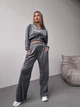 Жіночий велюровий костюм (кофта+штани+топ) Uaclothes 42-44 Графітовий (like36638-170641349) - зображення 1