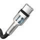 USB кабель Type-C на Type-C BASEUS Cafule Series Metal Data Cable (2m, 100W, 5A, 480Mbps, PD). Black - изображение 2