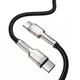 USB кабель Type-C на Type-C BASEUS Cafule Series Metal Data Cable (2m, 100W, 5A, 480Mbps, PD). Black - изображение 3