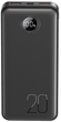 УМБ XO PR239 20000mAh PD20W + QC22.5W Black (PR239_Black) - зображення 1