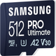 Карта памяти Samsung PRO Ultimate microSDXC 512GB UHS-I U3 V30 A2 + SD адаптер (MB-MY512SA/WW) - изображение 3