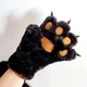 Детские перчатки лапка Кошки с когтями черные - изображение 2