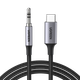 Переходник Ugreen USB-C Male to 3.5mm Male Cable DAC чип 1 м Black/ Grey (CM450) - изображение 1