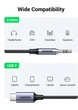 Переходник Ugreen USB-C Male to 3.5mm Male Cable DAC чип 1 м Black/ Grey (CM450) - изображение 5