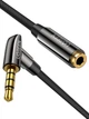Кабель аудіо Ugreen 4 pin 3.5 mm подовжувач кутовий 5 м Black (AV188) - зображення 1