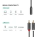Переходник-разветвитель UGREEN AV124 3.5mm F / 2RCA M 25см (10561) - изображение 2