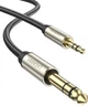 Кабель аудио Ugreen 6.5 mm to 3.5 mm стерео Jack to mini-jack 1М Gray (AV128) - изображение 1