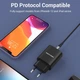 Мережевий зарядний пристрій з підтримкою швидкого заряджання Vention USB-Type C 20W PD Black (TC-055-EU-B) - зображення 7