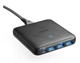 Сетевое зарядное устройство Anker USB C 4-портовый адаптер для быстрой зарядки PIQ 3.0 и GaN 65 Вт (A2045311) - изображение 1