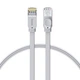 Патч корд Baseus плоский высокоскоростной сетевой кабель RJ45 Cat 6 1000 Мбит/с 3 м Grey (PCWL-C0G) - изображение 1